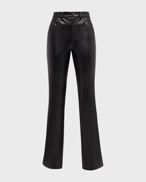 Beverly High-Rise Skinny Flare Faux Leather Jeans