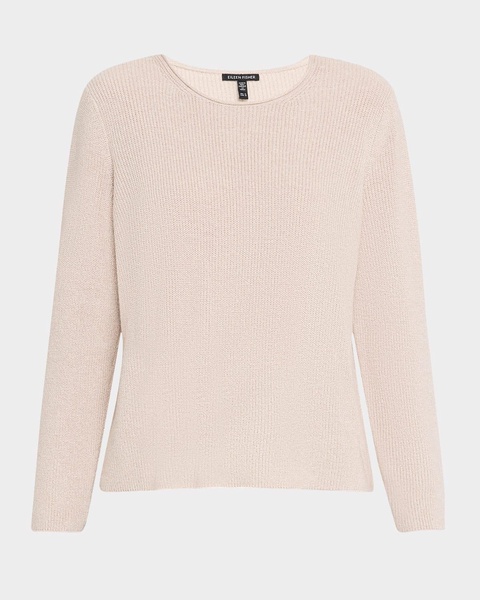 Crewneck Organic Cotton Knit Sweater