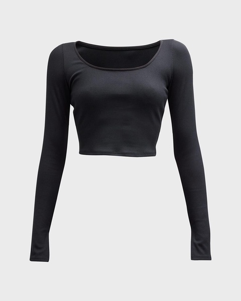 Alosoft Rib Form Long-Sleeve Crop Top 