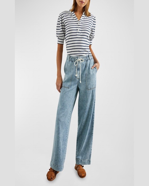 Ryan Wide-Leg Denim Pants 