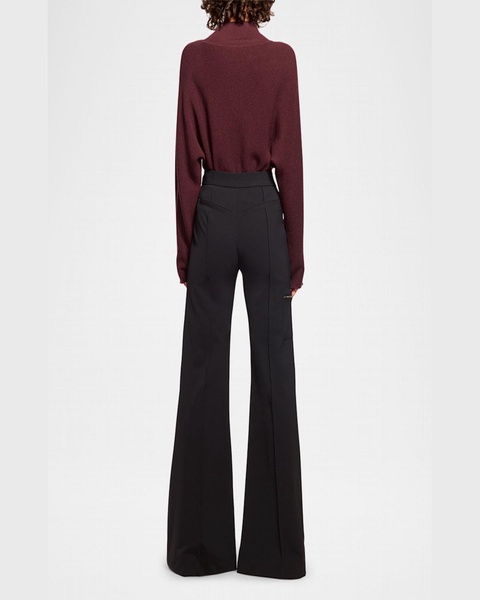 Emory Wide-Leg Pintuck Pants