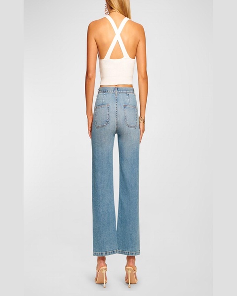 Zoey High-Rise Straight-Leg Jeans 