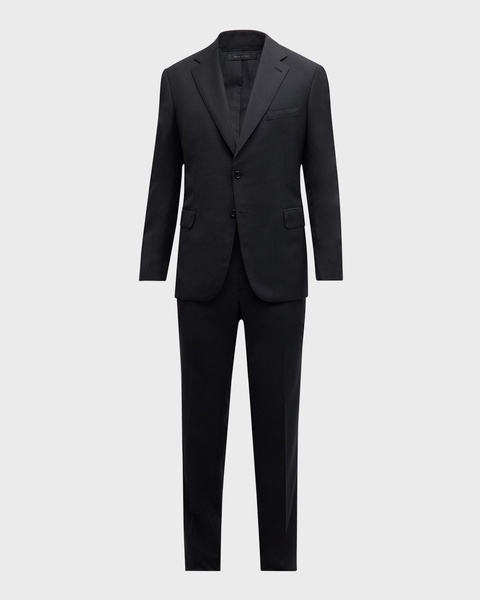 Men's Tonal Stripe Stretch Wool Suit