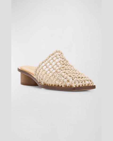 Merida Leather Net Slide Mules