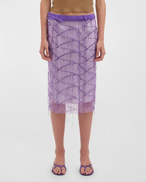 Beaded Ivy Lace Skirt