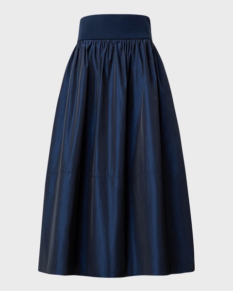 Techno Taffeta Maxi Skirt