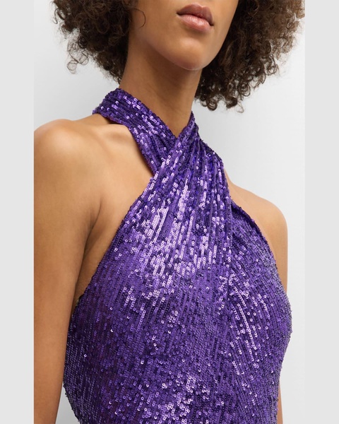 Sequin Halter Gown