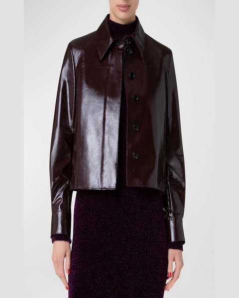 Talitha Patent Nappa Leather Shirt Jacket