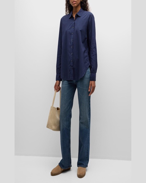 Beau Button-Down Silk Crepe De Chine Shirt