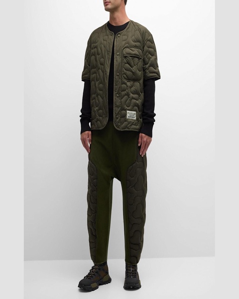 Moncler x Salehe Bembury Men's Nylon Panel Drawstring Joggers