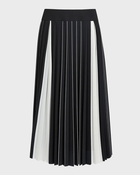 Plus Size Zina Pleated Two-Tone Midi Skirt