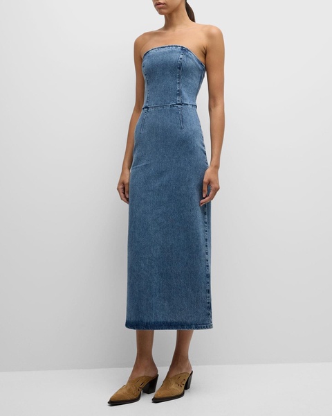 Frenchie Strapless Denim Tube Dress