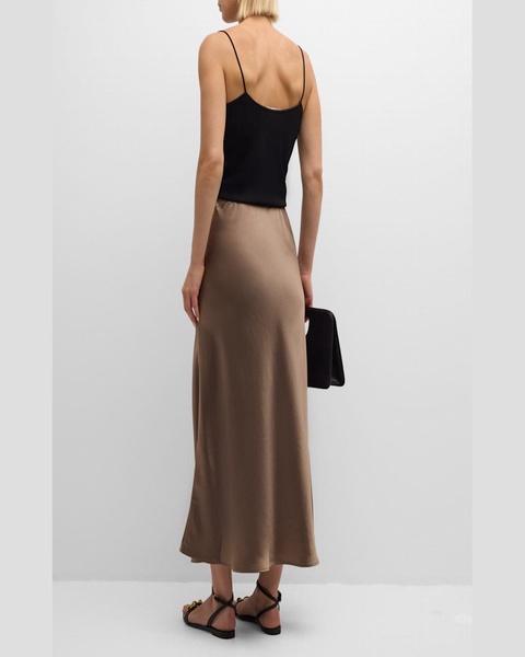 Boshan Straight Satin Maxi Skirt