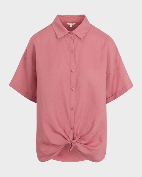 Dawson Short-Sleeve Linen Top