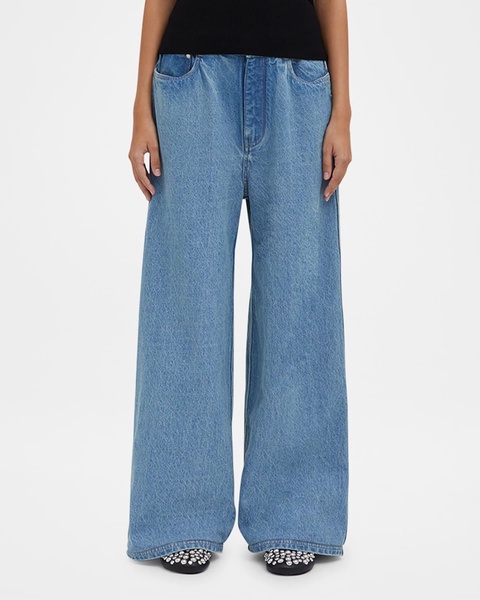 Oversized Wide-Leg Drop Jeans