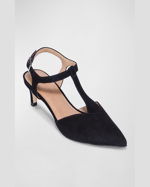 Malta Suede T-Strap Pumps