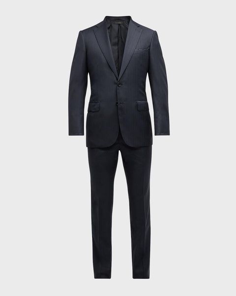 Men's Wool Pinstripe Suit