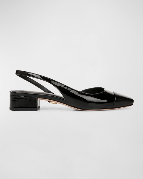 Cecile Mixed Leather Slingback Flats