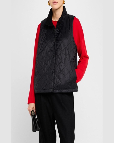 Reversible Quilted Stand-Collar Vest