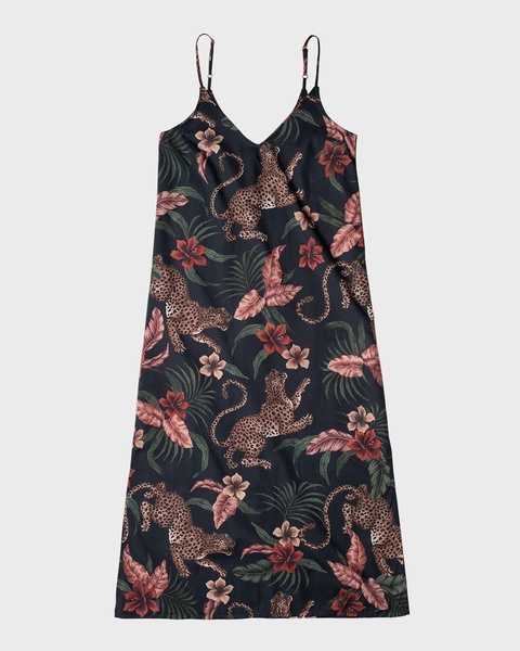 Animal-Print Cotton Slip Nightie