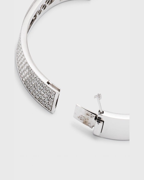 18K White Gold Move Diamond Bangle 