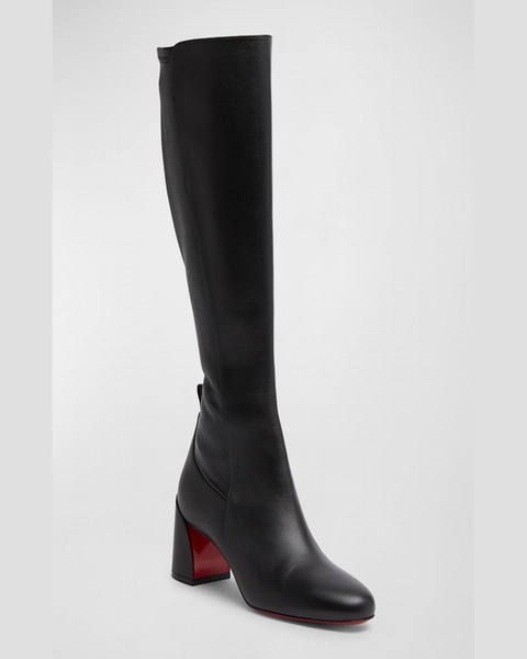 Jane Leather Red Sole Knee Boots