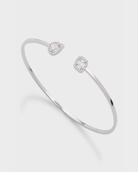 My Twin 18K White Gold Thin Bangle Bracelet