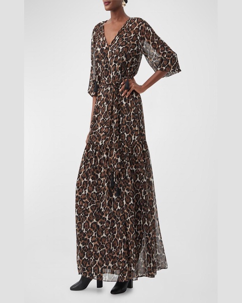 Shalina Animal-Print A-Line Maxi Dress