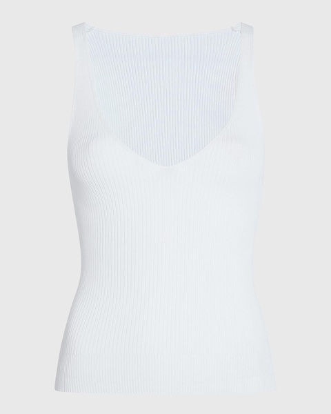 Deep V Knit Tank Top