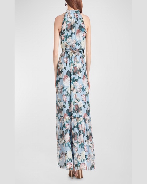 Blair Tiered Floral-Print Chiffon Maxi Dress