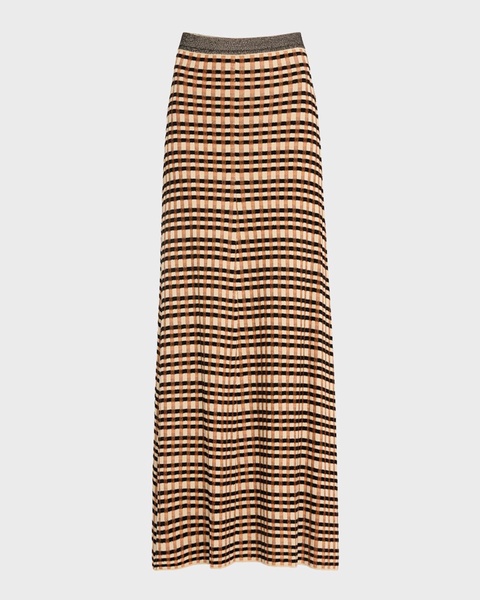 Amal Check Knit Maxi Skirt