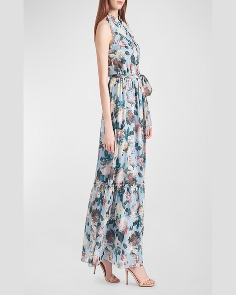 Blair Tiered Floral-Print Chiffon Maxi Dress