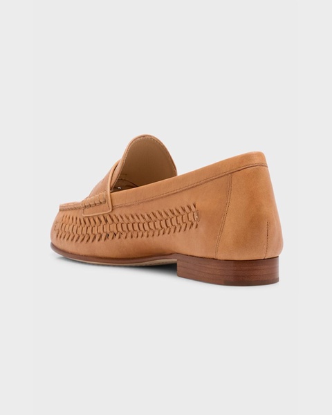 Woven Leather Penny Loafers