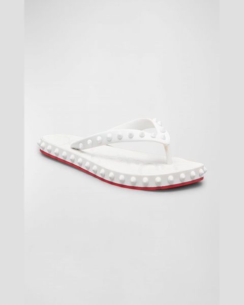 Loubi Donna Spike Red Sole Flip Flops