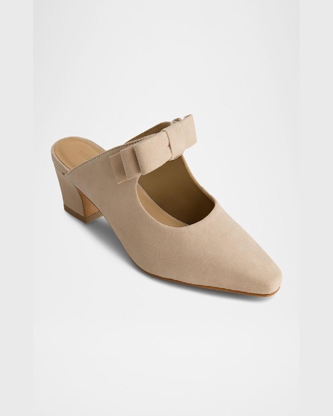 Astrid Bow Mary Jane Heeled Mules