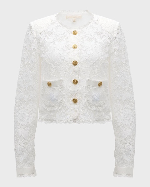 Richard Cropped Floral Lace Jacket