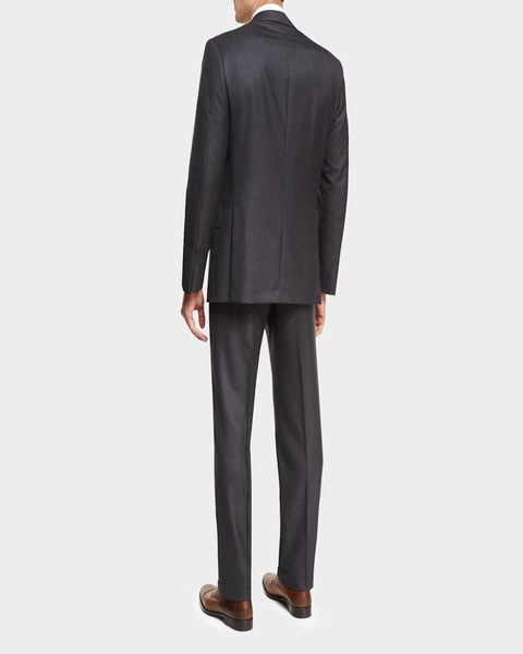 Essential Virgin Wool Two-Piece Suit, Gray