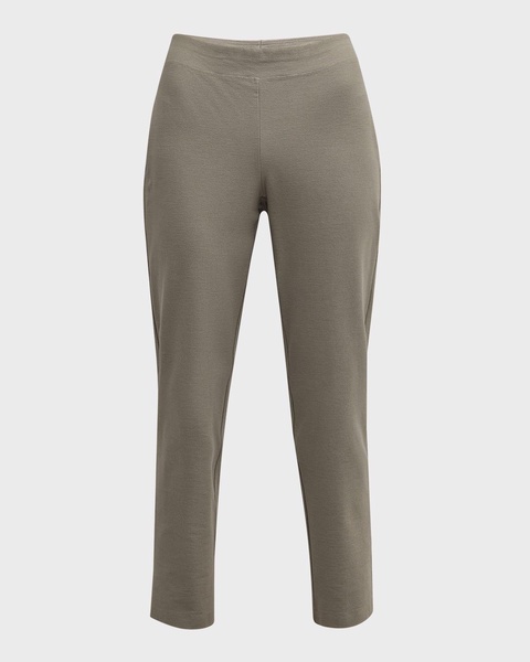 Cropped Stretch Crepe Skinny Pants