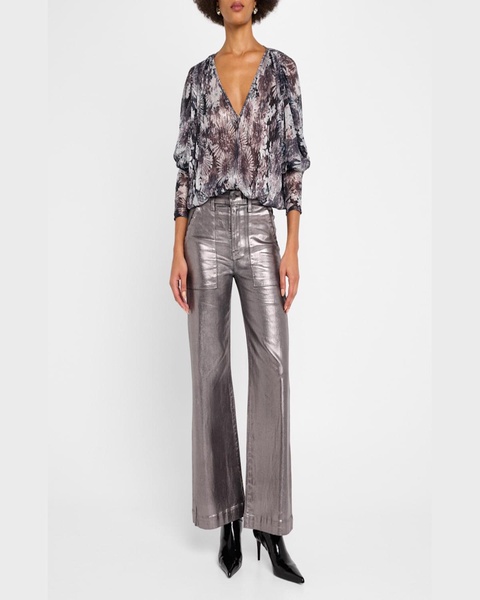 Clifford Cropped Metallic Jeans