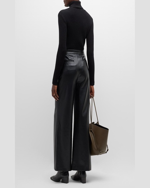 Pleated Wide-Leg Trousers