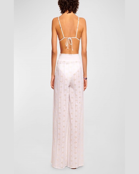 Adelia Embroidered Drawstring Pants 