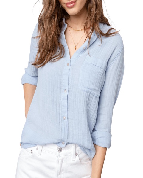 Ellis Gauze Cotton Button Down Shirt