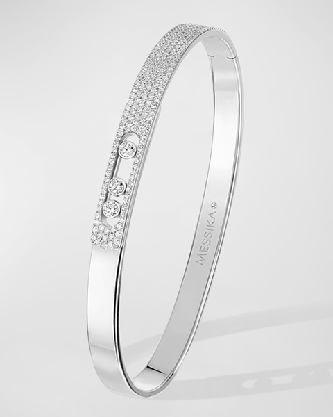 Move Noa 18K White Gold Diamond Bangle