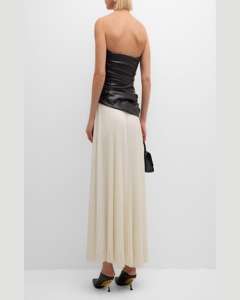 Arie Strapless Bustier Combo Midi Dress