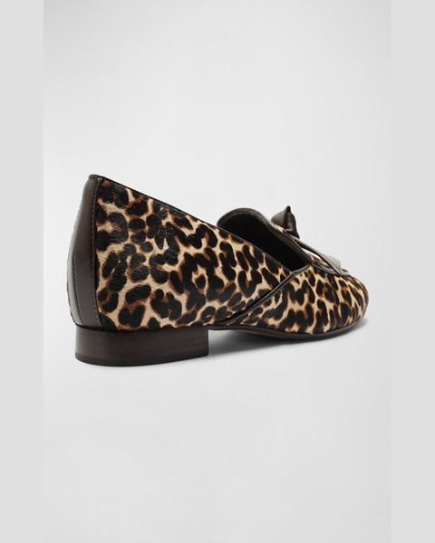 Clarita Leopard Bow Loafers