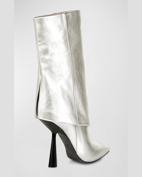 Cecille Leather Foldover Stiletto Boots