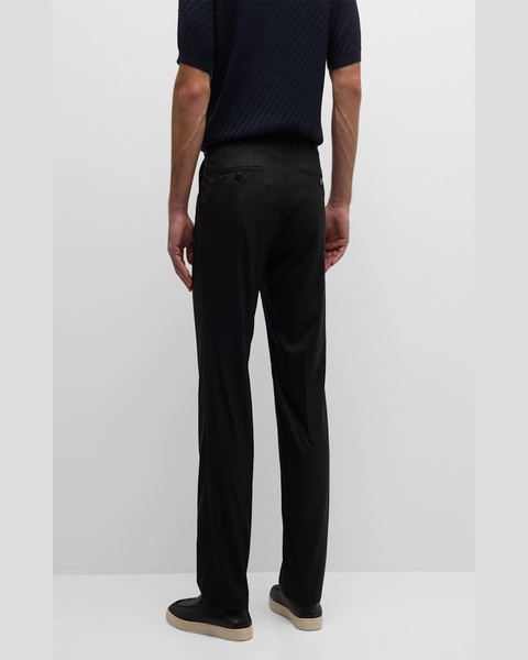 Men's Straight-Leg Pleated Trousers