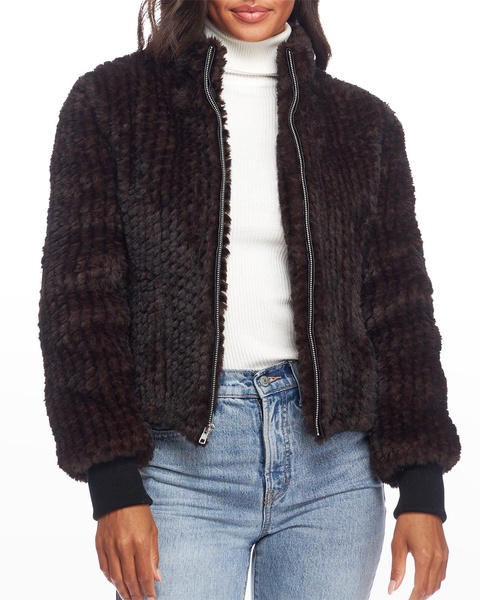 5th Ave Faux Fur Bomber Jacket 