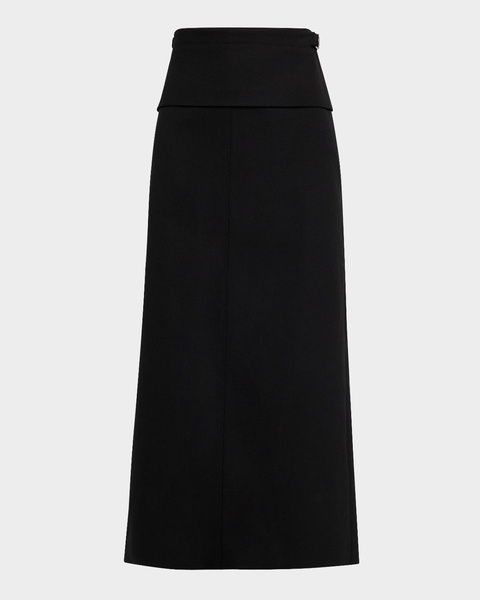 Adriana Wool Twill Suiting Maxi Skirt