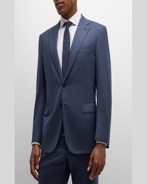 Men's Textured Solid Suit